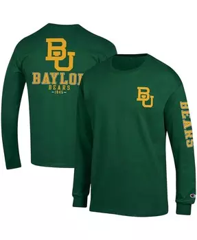 Мужская зеленая футболка с длинным рукавом Baylor Bears Team Stack Champion