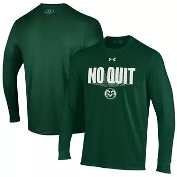 Мужская зеленая футболка с длинным рукавом Colorado State Rams Shooter Performance Under Armour