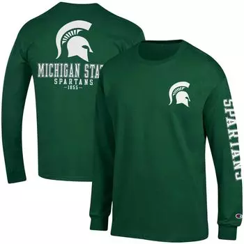 Мужская зеленая футболка с длинными рукавами Michigan State Spartans Team Stack Champion