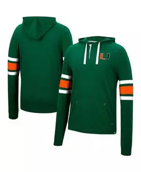 Мужская зеленая футболка с капюшоном и длинными рукавами miami hurricanes lebowski Colosseum, зеленый