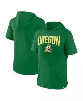 Мужская зеленая футболка с капюшоном с фирменным логотипом Oregon Ducks Outline Lower Arch Fanatics, зеленый