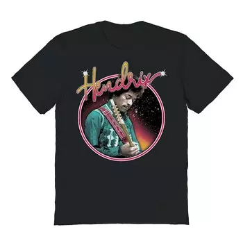 Мужская зеленая футболка с рисунком Jimi Hendrix Guitar Jacket Licensed Character, черный