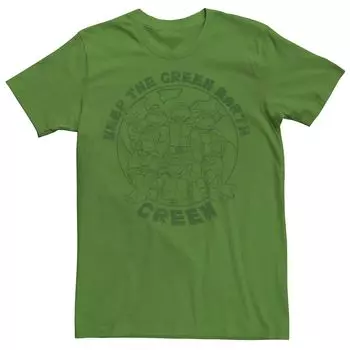 Мужская зеленая футболка Teenage Mutant Ninja Turtles Keep The Green Earth Licensed Character