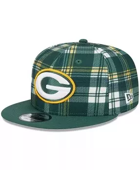 Мужская зеленая кепка Green Bay Packers 2024 Sideline Statement 9FIFTY Snapback New Era, зеленый