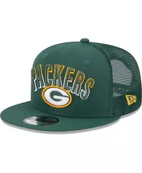Мужская зеленая кепка Green Bay Packers Grade Trucker 9FIFTY Snapback New Era