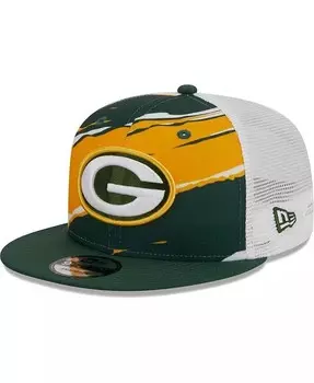 Мужская зеленая кепка Green Bay Packers Tear Trucker 9FIFTY Snapback New Era, зеленый