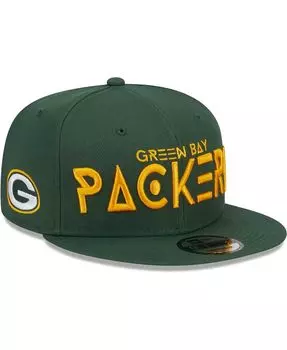 Мужская зеленая кепка Green Bay Packers Word 9FIFTY Snapback New Era
