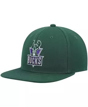Мужская зеленая кепка Milwaukee Bucks Hardwood Classics Team Ground 2.0 Snapback Mitchell & Ness