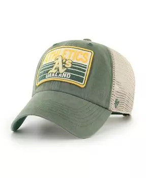 Мужская зеленая кепка Oakland Athletics Four Stroke Clean Up Trucker Snapback '47 Brand