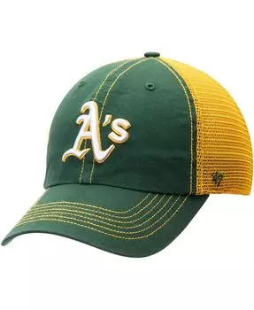 Мужская зеленая кепка Oakland Athletics Trawler Clean Up Trucker '47 Brand