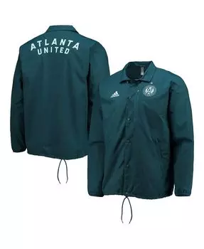 Мужская зеленая куртка atlanta united fc anthem full-snap adidas, зеленый