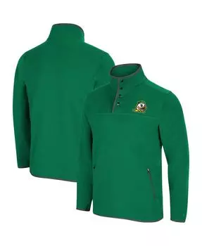 Мужская зеленая куртка-пуловер oregon ducks rebound snap с застежкой-молнией Colosseum, зеленый