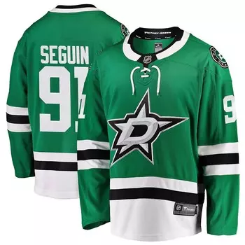Мужская зеленая майка игрока Fanatics с логотипом Tyler Seguin Dallas Stars, цвет Str Green