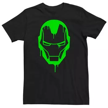 Мужская зеленая неоновая футболка с логотипом Marvel Iron Man Licensed Character