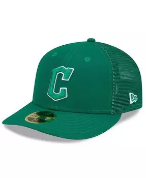Мужская зеленая низкопрофильная кепка Cleveland Guardians 2022 ко Дню Святого Патрика 59FIFTY. New Era