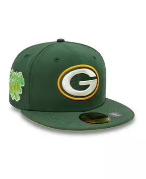 Мужская зеленая приталенная шляпа Green Bay Packers Super Bowl XXXI Citrus Pop 59FIFTY New Era