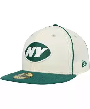 Мужская зеленая приталенная шляпа New York Jets Soutache 59FIFTY New Era, зеленый