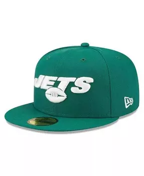Мужская зеленая приталенная шляпа New York Jets Elemental 59FIFTY New Era, зеленый