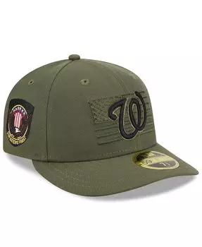 Мужская зеленая приталенная шляпа Washington Nationals 2023 ко Дню вооруженных сил 59FIFTY New Era