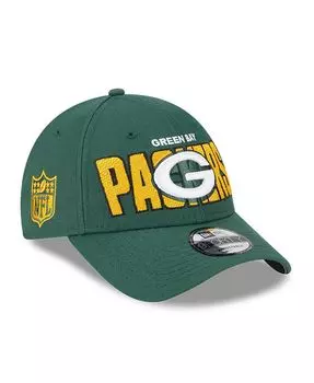 Мужская зеленая регулируемая кепка Green Bay Packers 2023 NFL Draft 9FORTY New Era