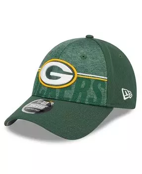 Мужская зеленая регулируемая кепка Green Bay Packers 2023 NFL Training Camp 9FORTY New Era