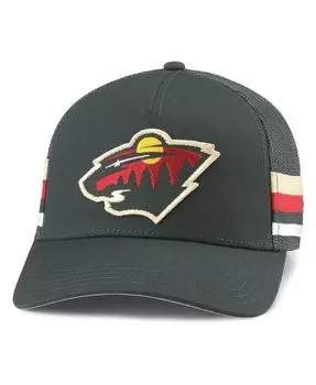 Мужская зеленая регулируемая кепка Minnesota Wild Hot в полоску American Needle, зеленый