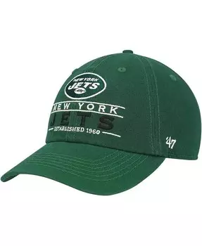 Мужская зеленая регулируемая кепка New York Jets Vernon Clean Up '47 Brand, зеленый