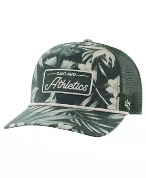 Мужская зеленая регулируемая кепка Oakland Athletics Tropicalia Trucker Hitch '47 Brand, зеленый