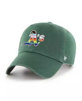 Мужская зеленая регулируемая шапка Oakland Athletics Team Pride Clean Up '47 Brand
