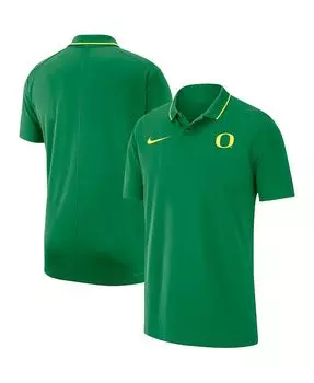Мужская зеленая рубашка-поло Oregon Ducks Coaches Performance Nike, зеленый
