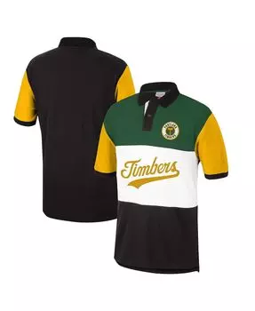 Мужская зеленая рубашка поло portland timbers с '96 с цветными блоками Mitchell &amp; Ness, зеленый