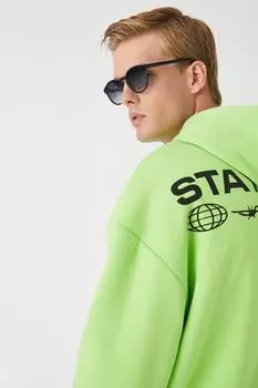 Мужская зеленая толстовка Koton, зеленый