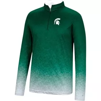 Мужская зеленая ветровка с молнией в четверть Michigan State Spartans Walter Colosseum