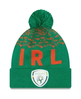 Мужская зеленая вязаная шапка с манжетами и помпоном, сборная Ирландии New Era