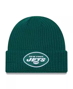 Мужская зеленая вязаная шапка с манжетами New York Jets Prime New Era, зеленый