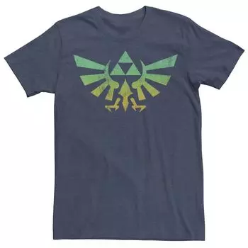 Мужская зеленая выцветшая футболка Nintendo Legend of Zelda Triforce Triforce Licensed Character