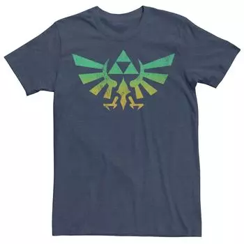 Мужская зеленая выцветшая футболка Nintendo Legend of Zelda Triforce Triforce Licensed Character
