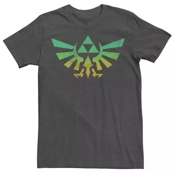 Мужская зеленая выцветшая футболка Nintendo Legend of Zelda Triforce Triforce Licensed Character