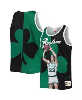 Мужская зелено-черная майка с сублимированной отделкой Larry Bird Kelly Boston Celtics Mitchell & Ness, мультиколор