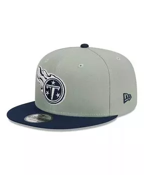 Мужская зелено-темно-синяя кепка Tennessee Titans 2-Tone Color Pack 9FIFTY Snapback Hat New Era, зеленый