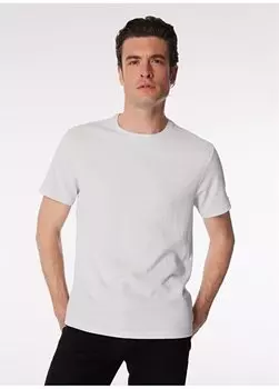 Мужская жаккардовая футболка с круглым вырезом синего цвета MIRANDA Pierre Cardin, ледяной синий