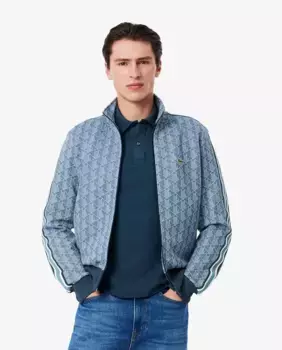 Мужская жаккардовая куртка на молнии Париж Lacoste, синий