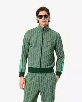 Мужская жаккардовая куртка на молнии Париж Lacoste, зеленый
