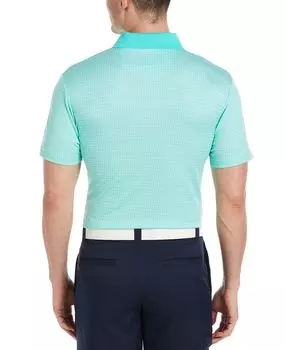 Мужская жаккардовая рубашка-поло с короткими рукавами и геопринтом для гольфа PGA TOUR