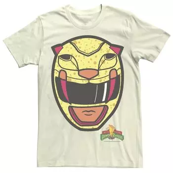 Мужская желтая футболка Power Rangers Ranger с большим лицом Licensed Character