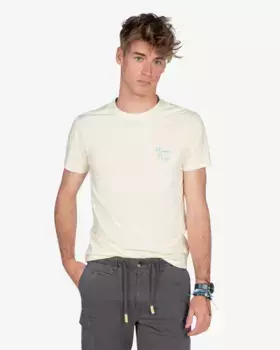 Мужская желтая футболка с короткими рукавами и крупным принтом Harper & Neyer, жёлтый