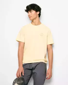 Мужская желтая футболка с логотипом Smile Silbon, желтый