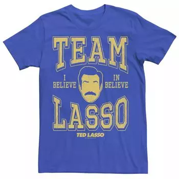 Мужская желтая футболка с текстом Ted Lasso Team Lasso Licensed Character