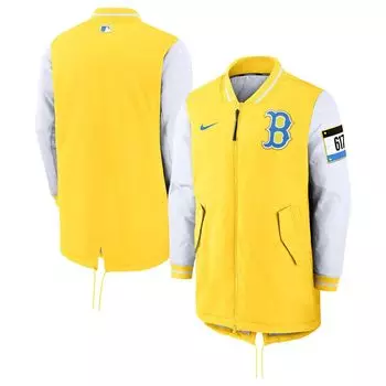 Мужская желтая куртка Boston Red Sox Authentic Collection 2022 City Connect Dugout Nike