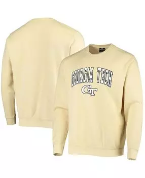 Мужская желтая куртка georgia tech yellow jackets arch logo tackle twill pullover sweatshirt Colosseum, мульти